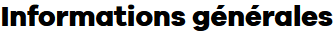 Informations générales