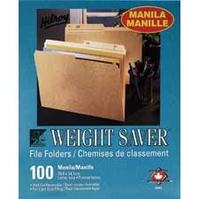 "Weight Saver" file folders