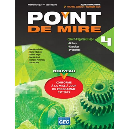 Point de mire 4e secondaire CST - Cahier d'apprentissage, version papier +Accès étudiants, Web 1 an