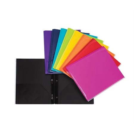 Portfolios de plastique avec pochette à zipper