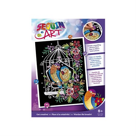 Sequin Art Purple - Oiseaux amoureux 