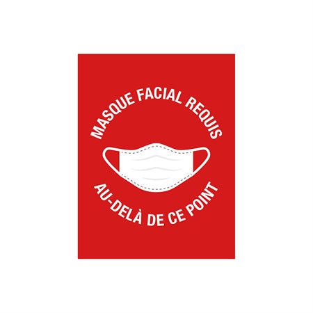 Étiquette Masque requis - 8 1 / 2 x 11