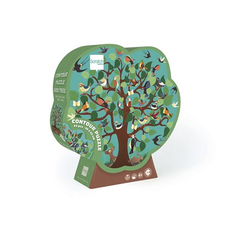Scratch - Contour Puzzle Birdtree 58 pieces