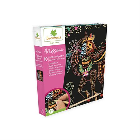 Artissimo - Large Scratch art - Horses & Unicorns 10 pieces