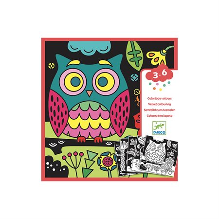 Coloriage velours - Dans le noir, il y a…