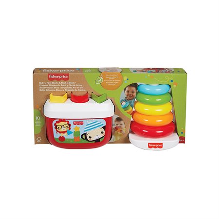 Fisher Price - Eco Mes premiers blocs et Pyramide Arc-en-ciel