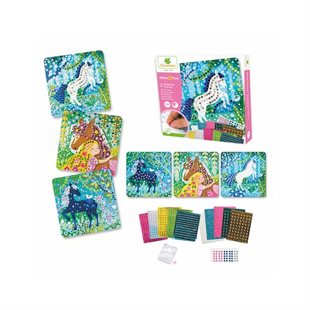 Stick'N Fun - Small model 3 Mosaics - Horses