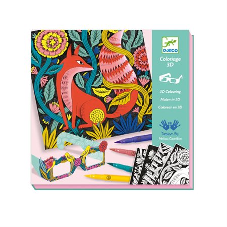 3D coloring - Brush pens - 3D fantasy forest