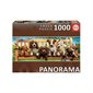 Panorama Puzzle 1000 Pieces - Puppies on the bench