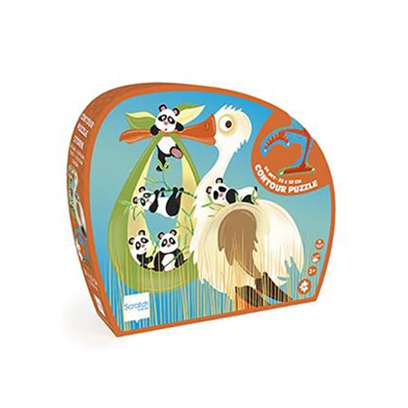 Scratch - Contour Puzzle Stork 24 pieces
