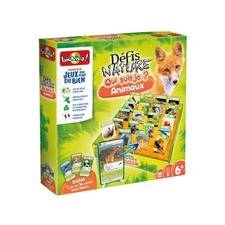 Jeu de cartes - Défis nature Qui suis-je ? Animaux (French)