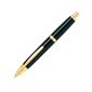Black Capless Fountain Pen (medium tip ) - Gold accents