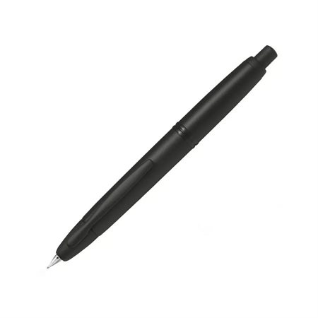 Capless retractable fountain pen with black finish (fine tip)