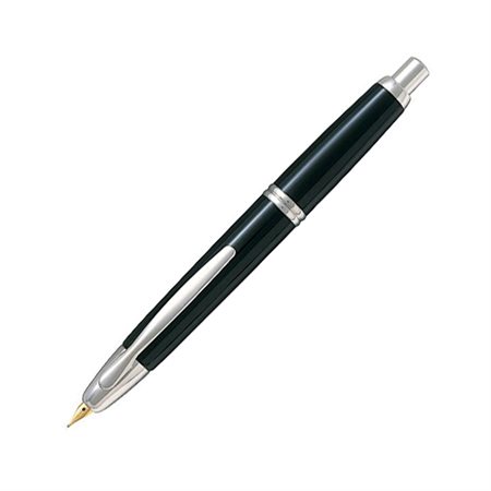 Capless black rhium fountain pen (fine tip)