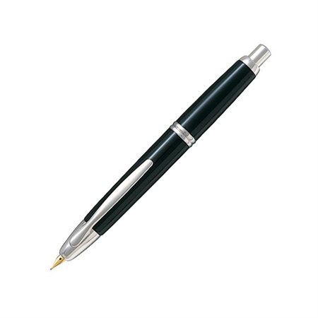 Capless black rhium fountain pen (medium tip)