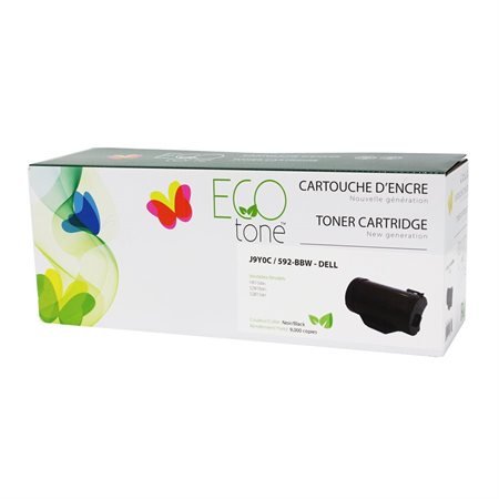 Cartouche de toner laser remise à neuf Dell 592-BBBW, J9Y0C Noir